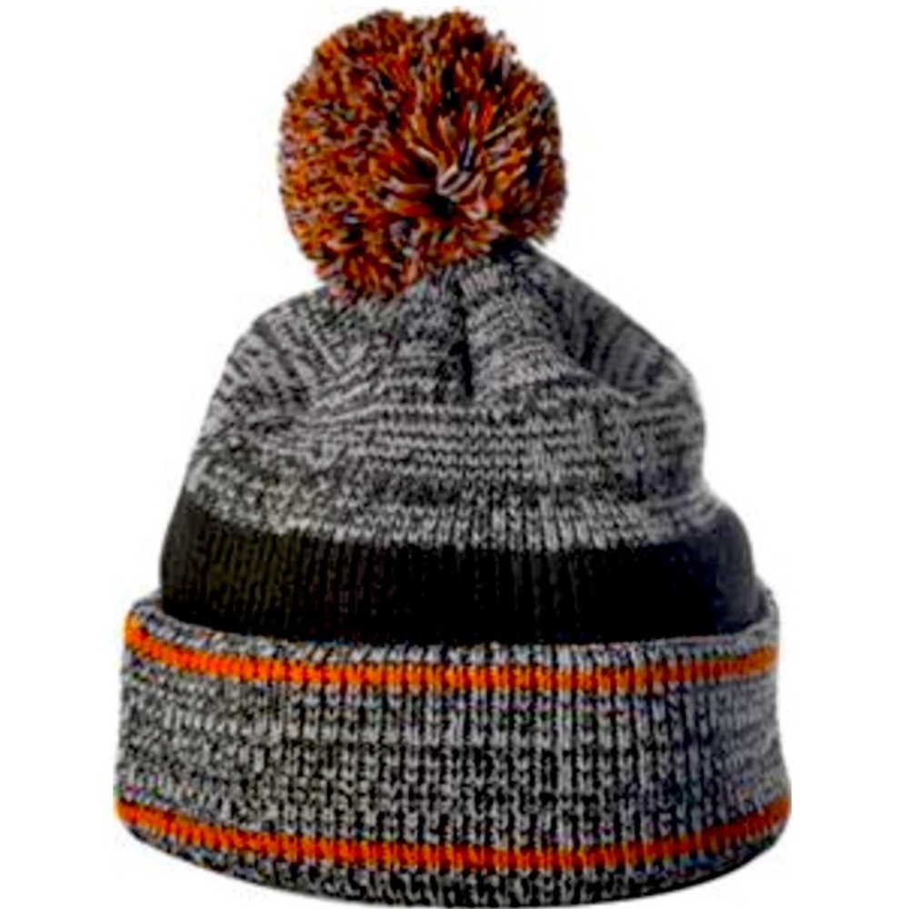 Gray/Orange/Black Beanie